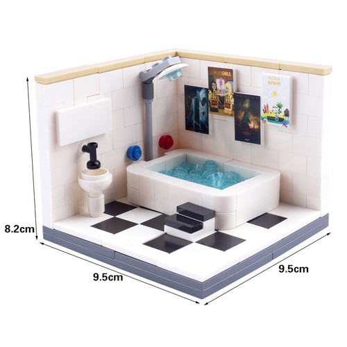 MOC Custom Bausteine Ziegel Street View Room Corner Mini City Figuren Set - Bild 7 von 30