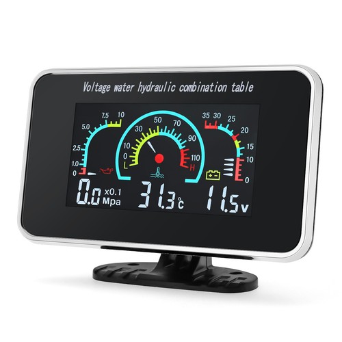 3 IN 1 LCD Car Digital Gauge Voltmeter Oil Pressure Water Temp Meter W/1/8 NPT - Picture 10 of 18