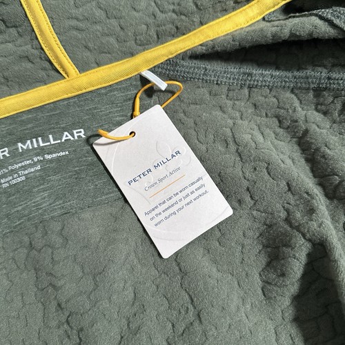 NUEVO Chaleco con Capucha Peter Millar Crown Sport Active Para Hombre Grande Hoja de Olivo Eclipse - Imagen 9 de 16