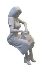 Resin printed Girl Waiting