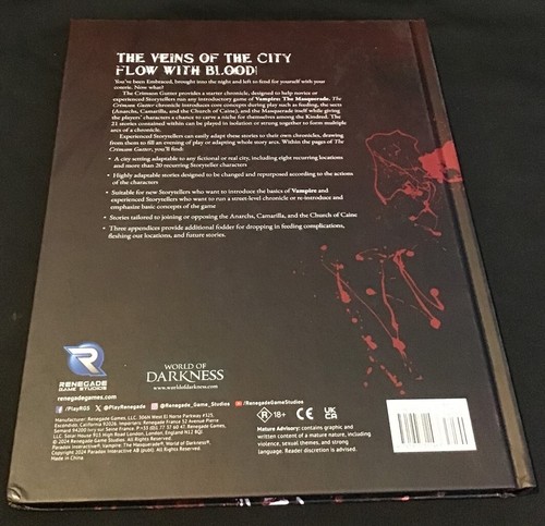 Vampire the Masquerade ~ RPG ~ The Crimson Gutter ~ New ~ OEJ - Picture 2 of 4