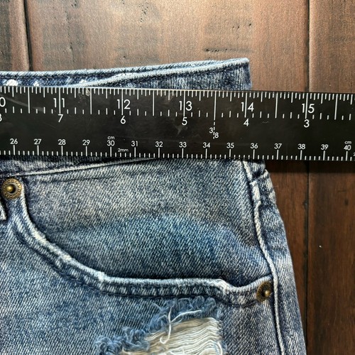 Volcom Jeans Shorts Juniors Size 3 High & Waisted Cutoff Shorts Distressed Booty - Picture 5 of 9