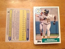 Rickey Henderson #29 Athletisch # Ed / 49 Hergestellt 2017 Topps 1987 30th