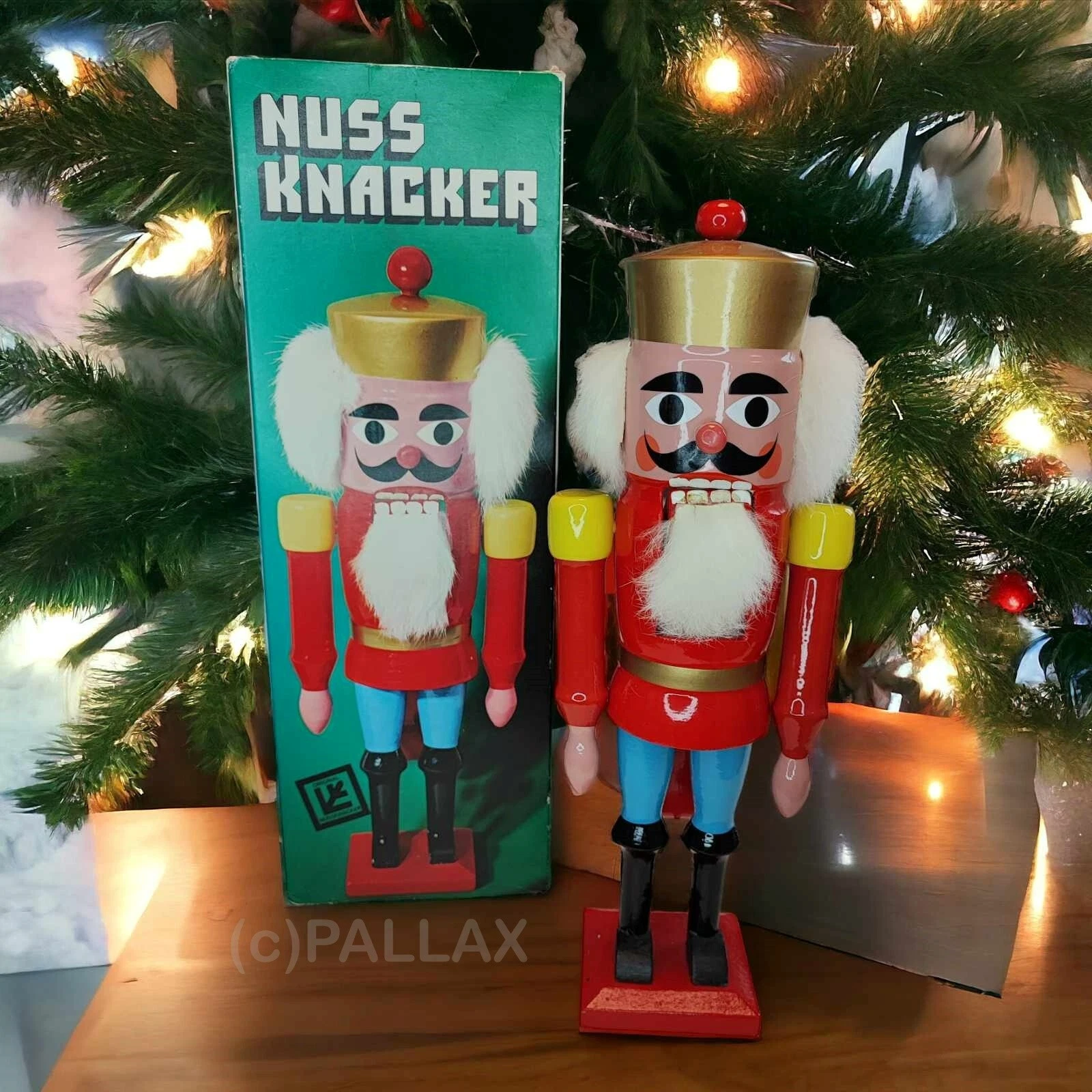 VINTAGE NUTCRACKER KING 35CM 1975 GERMANY WITH ORIGINAL BOX