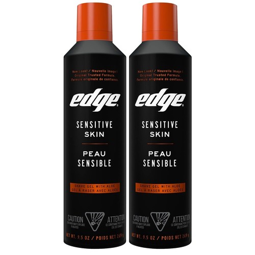 Edge Shaving Gel for Men, 9.5oz, 2 Pack Mens Shave Gel with Aloe, Mens Shaving C