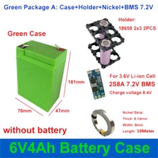 6V 4Ah Battery Case Box+Battery Holder+BMS+Nickel Kits for Cells Solar System