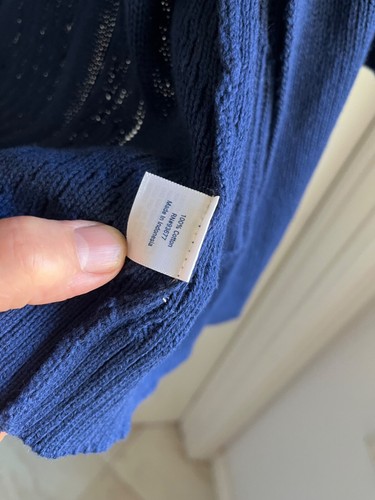 Neu mit Etikett Größe M lang St John's Bay Tunika hell marineblau 100 % Baumwolle Cardigan Jacke - Bild 4 von 9