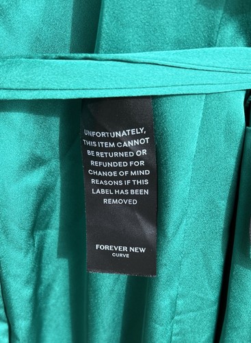 Vestido FOREVER NEW Curve Roxanne Gathered Wrap MIDI verde AUS 22 PRECIO DE VENTA SUGERIDO POR EL FABRICANTE $169,99 NUEVO CON ETIQUETAS - Imagen 12 de 24
