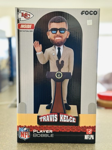 Travis Kelce Presidential Podium Bobblehead KANSAS CITY CHIEFS SB FOCO NEW #124