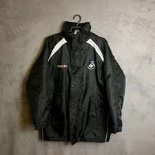 Swansea City Training Jacket With Zipped Macron Polyester Mens Size S