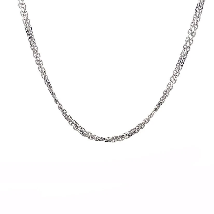 Цепочка из двух нитей Chopard Gold 18 карат белая длина 16,5 дюйма - Изображение 4 из 4