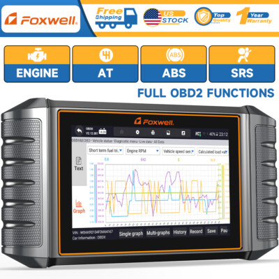 FOXWELL NT706 OBD2 Scanner Check Engine ABS SRS Code Reader Car Diagnostic Tool