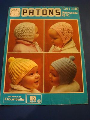 Patons Baby Hats Knitting Pattern 1291