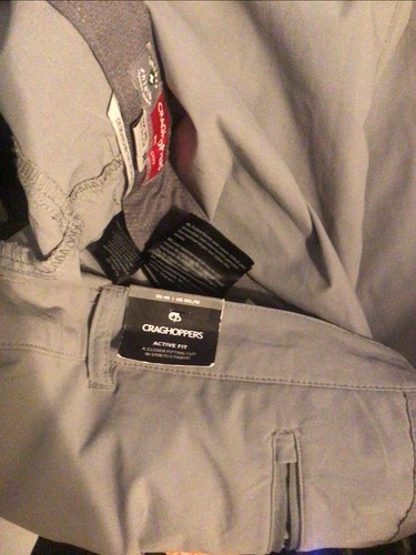 NEW SZ 16 Craghoppers Women's Nosilife Pro Convertible Trousers Cloud Grey - Picture 12 of 13