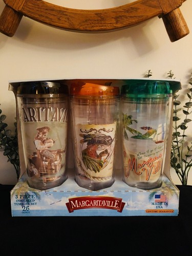 Jimmy Buffett Margaritaville, 3 Stück Thermo 26oz Becher Piratensammlung