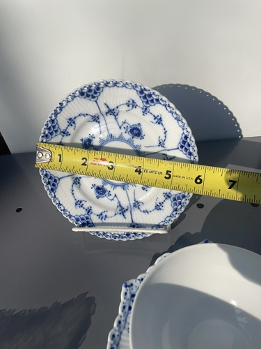ROYAL COPENHAGEN 5-teiliges Gedeck: blau geriffelt Vollspitze 2. Laden Display - Bild 9 von 16