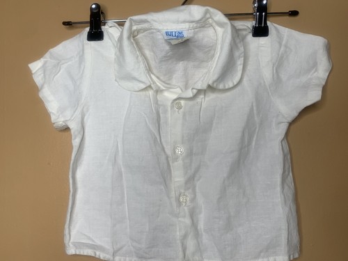 lvli Boys Size 4T Shirt Botton Front White Short Sleeve collared - Picture 6 of 18