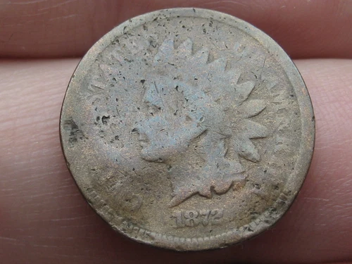1872 Indian Head Cent Penny- Bold N, About Good Details