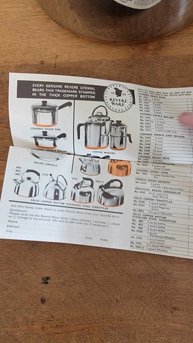 Revere Ware 3 QT Doppia Caldaia Nuova In Scatola 1443 Taglia Rara, Super Rara in NUOVO! - Foto 10 di 16