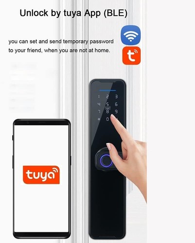 Tuya Smart Lock Biometrisches Fingerabdruck Türschloss Holztüren Bluetooth - Bild 7 von 8