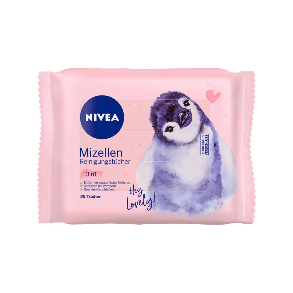 3x 25 Nivea Mizellen Reinigungstücher 3in1 entfernt wasserfestes Make-Up fresh - Bild 3 von 3