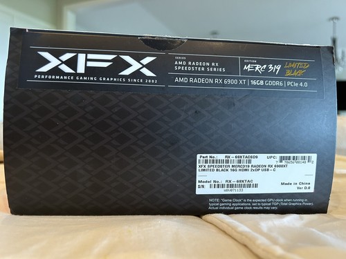 XFX Speedster MERC319 AMD Radeon RX 6900 XT Black Gaming Graphics Card with 16GB - Picture 3 of 4