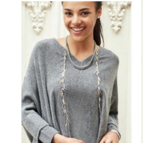 Stella & Dot Freya Necklace 6 Ways To Wear Chain Beaded Fringe Mixed Metals - Picture 5 of 10