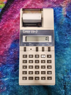 Canon TP-8 Pocket Printer Calculator Tested Working | Feeder Roll Needs Cleaning
