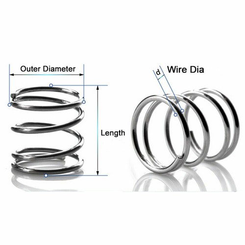10Pcs Wire Dia 1.6 mm Compression Spring Y Type Small Springs Steel OD 9mm-28mm - Picture 4 of 4