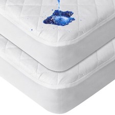 Crib Mattress Protector Waterproof 2 Pack Quilted Crib Mattress Pad Cover 52'...