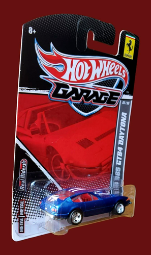 Hot Wheels Ferrari 365 GTB4 2011 Daytona garaje azul oscuro metálico 3/6 RR exótico - Imagen 6 de 15