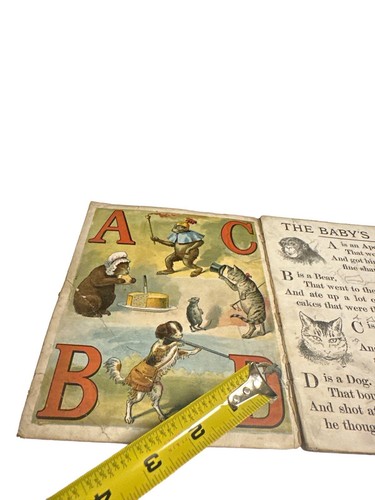 Jolly Animal ABC Victorian Era Children's Book Copyright 1888 By McLoughlin Bros - Picture 10 of 10
