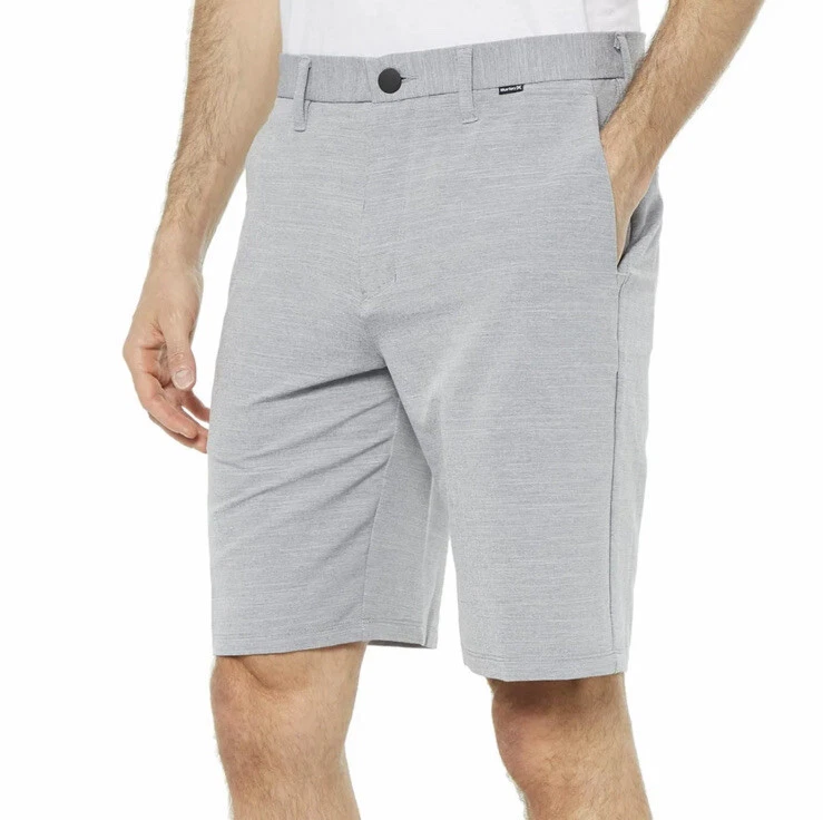 NWT$65 Hurley Men's Dri-FIT Cutback 21" Chino Shorts - Wolf Grey Size 30