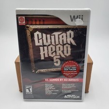 Nintendo Wii Guitar Hero 5 Game 2009 Brand New Sealed