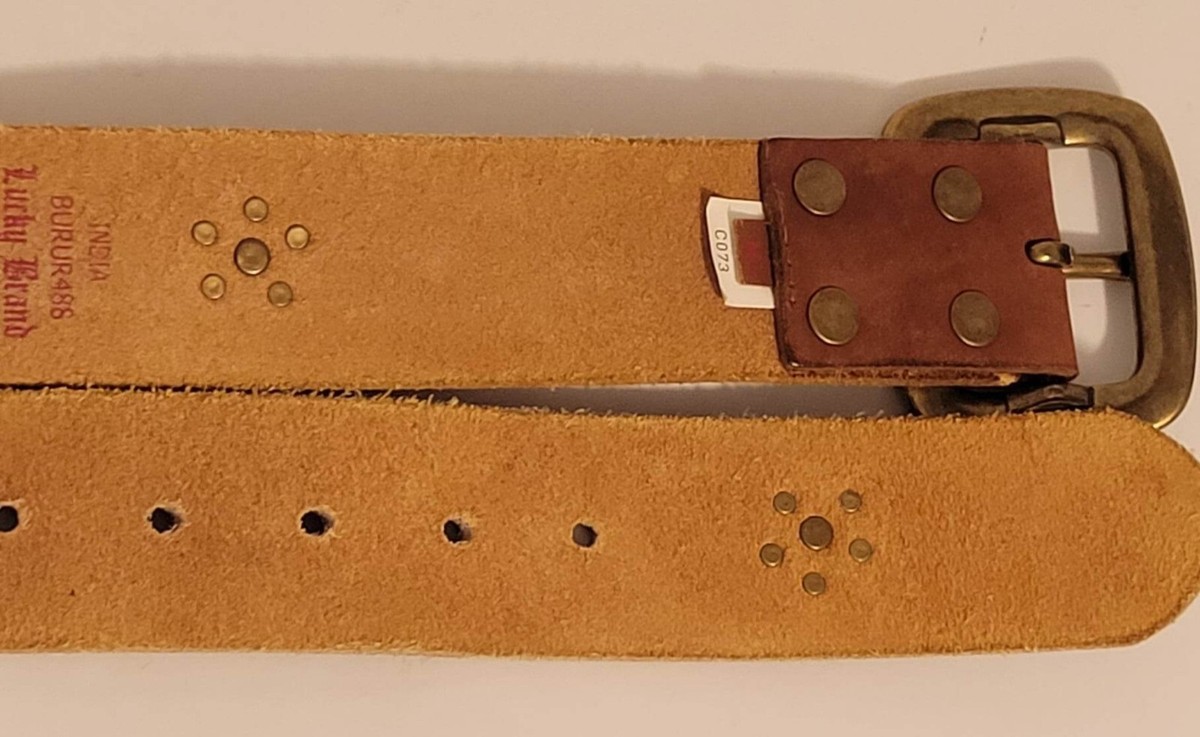 LUCKY BRAND Embroidered Suede Leather Belt sz M LUCKY BRAND Women main image 2