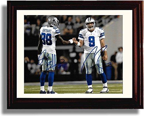 Autógrafo enmarcado 16x20 - Tony Romo y Dez Bryant - Dallas Cowboys estampado promocional - Imagen 1 de 2