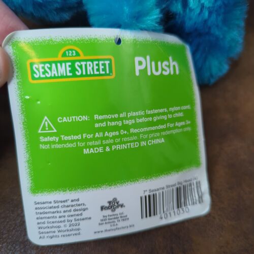 Sesamstraße Krümelmonster von Toy Factory 9 Zoll Plüschtier Stofftier blau Neu mit Etikett - Bild 3 von 4