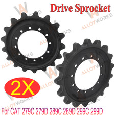 2PCS Sprocket FOR CAT 279C 279D 289C 299C 299D,279C2 12 Holes 17 Teeth 3041916