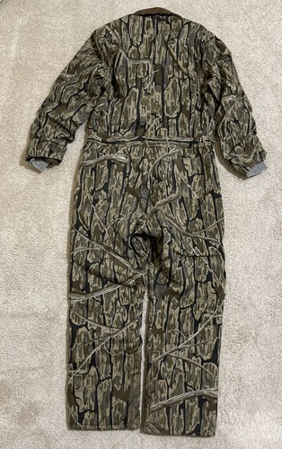 EUC! Cabelas Branch Bark Camo Hunting Zip Up Coveralls Jumpsuit Mens Size Large - Picture 10 of 16