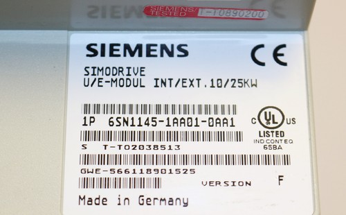 Siemens 6SN1145-1AA01-0AA1 Simodrive 611 Infeed Module E-Stand: F - Zdjęcie 14 z 14