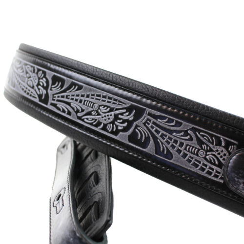 Walker & Williams GB-102 Faded Midnight Blue Padded Strap with Live Oak Pattern - Picture 3 of 7