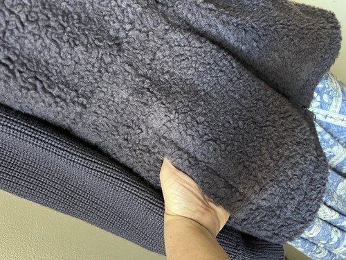 NEIWAI ACTIVE X NYCB Wool Fleece Coat Sherpa High Neck Ribbed Sleeve $265 sz M 4 - Picture 7 of 13