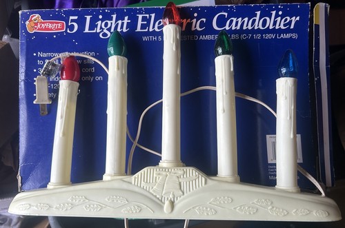 Joybrite 5 Light Electric Vintage Candolier - Tested Works Perfect White Base - Picture 1 of 7