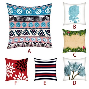 Floral Print Pillow Case Sofa Car Cushion Cover Pillowcase Home