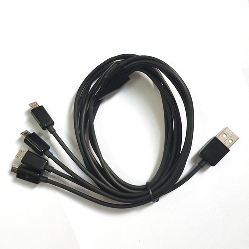 6ft Multi Micro USB Charging Cable, 4 in 1 USB 2.0 A Male to 4 Micro USB Male - Picture 2 of 4
