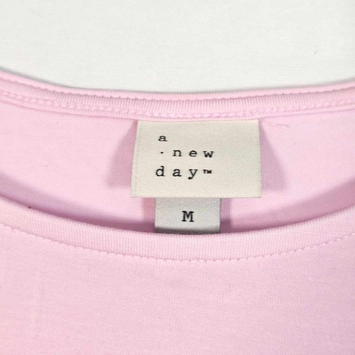 Nuevo Vestido Midi Día Imitación Envoltura Mujer Mediano Manga Corta Elastizado Rosa - Imagen 8 de 10