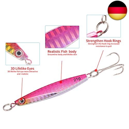 TUXIBIN 7 Stück Kunstköder Set, Angelköder, Fischköder, Künstlicher Fischköder, - Bild 3 von 6
