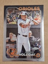 2024 JACKSON HOLLIDAY TOPPS CHROME BASEBALL ROOKIE CARD RC #88 BALTIMORE ORIOLES