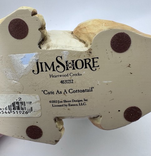 Jim Shore Cute As A Cottontail Bunny Rabbit Heartland Creek 4031212 Enesco 2012 - Picture 7 of 9