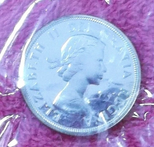1964 Canada Silver Dollar 100th Anniversary .800 Fine Canadian $1 Proof in Cello
